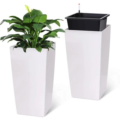 30" Tall Planter Set of 2,Heavy Duty Tall Planter,High Front Porch Planter Po... - Image 1 of 4