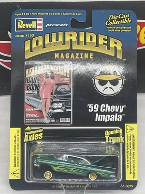Revell Lowrider 1959 Chevy Impala Diecast Car Green Flames 1/64 2003 MIP - Image 1 of 3