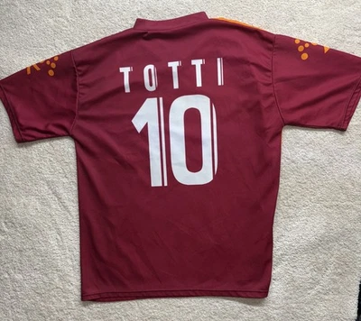 Vtg AS Roma Totti #10 Jersey 90’s Italy Banca Italease Made In Italy Sz XL - Image 1 of 4