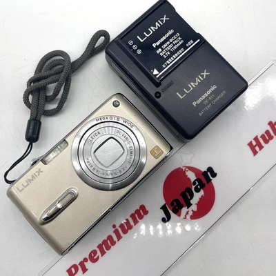 Panasonic Lumix DMC-FX07 Compact Digital Camera gloss gold 7.2MP From Japan Used - Image 1 of 4