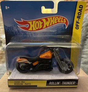 NEW Mattel Hot Wheels Street Power ROLLIN THUNDER Motorcycle Orange/Black X7721 - Picture 1 of 3