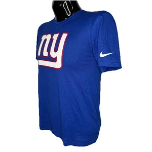 NEW YORK GIANTS Nike T-Shirt Mens Medium Blue Workout Dri-Fit Tee NY NFL - Picture 1 of 6