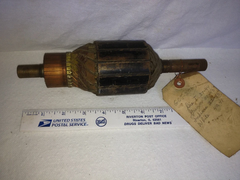 Armadura de gerador branca, Graham, Indiana.  GCJ-2067. Item: 2572 - Imagem 1 de 1