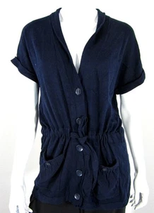 Ann Taylor LOFT Short Sleeve Cardigan Sweater Size XS extra small Navy Blue  - Picture 1 of 6