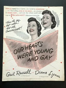 Our Hearts Were Young and Gay Movie Pressbook (1944) - 24 Pages -12" x 15" EX+ - Picture 1 of 3