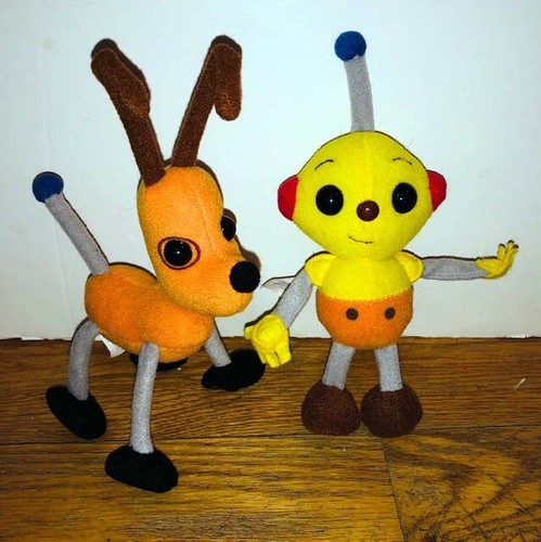 Lot of 2 Applause Rolie Polie Oolie Spot Plush Vintage Rare Stuffed