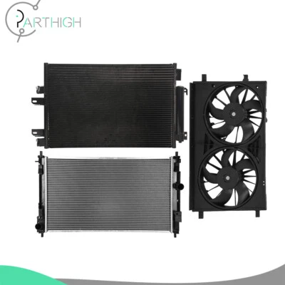 Dual Cooling Fan and Radiator Condenser Kit For 2011-2016 Jeep Compass - Изображение 1 из 4