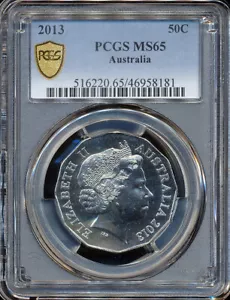 Australia 2013 Fifty Cents 50c (Coat of Arms) - PCGS MS65 - Picture 1 of 3