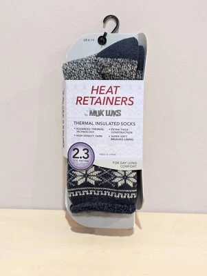 Calcetines MUK LUKS HEAT RETENERS con aislamiento térmico 2.3 TOG azules para mujer EE. UU. 6-11  Foto 1 de 2