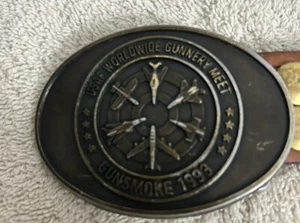 Gunsmoke 1993 - USAF Worldwide Fighter Gunnery Meet Air Force belt buckle - Picture 1 of 11