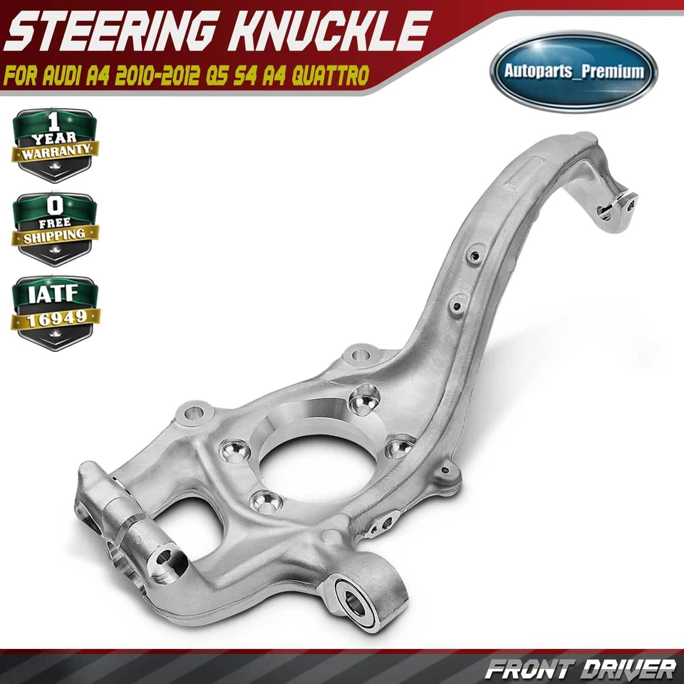 Front Driver Steering Knuckle for Audi A4 2010-2012 A5 Quattro allroad Q5 S4 S5 - Image 1 of 4