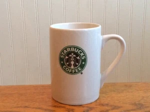 Starbucks 2008 Coffee Cup Latte Skinny Mug Mermaid Siren Logo White Green 10oz - Picture 1 of 4