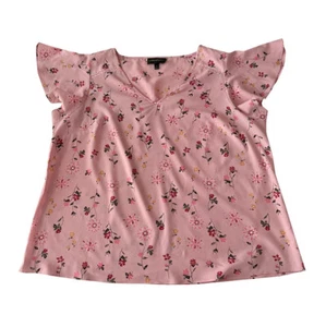 Womens Lane Bryant Size Pink Floral Blouse - Picture 1 of 5