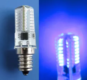 10pcs E12 Standard Candelabra LED bulb C7 64Led Silicone Light 110V Blue Lamp H - Picture 1 of 5