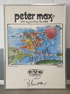 🔥 RARE Vintage Old Modern Pop Art Exhibition Poster, Peter MAX - SIGNED, 1977 - Picture 1 of 22