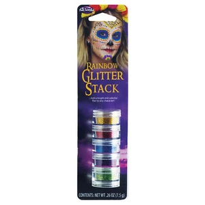 Divertido Maquillaje Calavera de Azúcar Día Mundial del Arco Iris Día de los Muertos .26 oz 5 piezas Halloween Gli... - Imagen 1 de 1