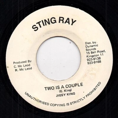 JIGSY KING  two is a couple  STING RAY RECORDS. - Image 1 of 2