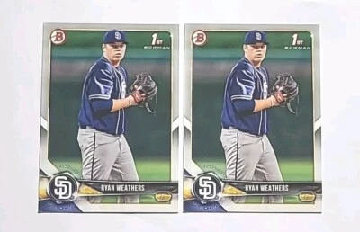 2018 Bowman Draft (×2) Ryan Weathers RC (PADRES) - Image 1 of 2