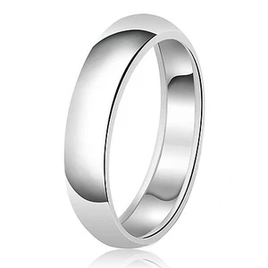 Sterling Silber 925 Paar schlicht bequeme Passform Ehering Ring 6 mm kostenlose Gravur - Bild 1 von 1