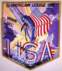 OA O-SHOT-CAW LODGE 265 SOUTH FLORIDA 2005 JAMBOREE FLAP GUY HARVEY 2-PART STAFF - Picture 1 of 1