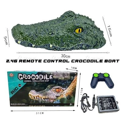 RC Boat 2.4G Simulation Crocodile Head Animal Remote Electric Control Toys - Image 1 of 4