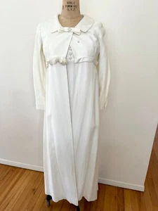1950-60's Vintage EMMA DOMB  2 Piece ILGWU  Linen Maxi Dress & Coat -Wedding - Picture 1 of 7