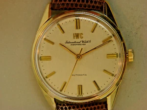 Vintage 1971 IWC Schaffhausen 18K Gold Automatic 23J Swiss Watch - Picture 1 of 8