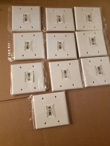 Preferred Industries 2 Gang Blank Plate White, New - Afbeelding 1 van 1