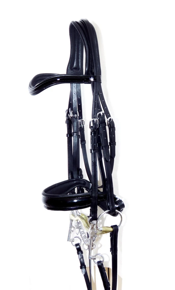 FSS FREEFORM Комфортная Анатомическая Форма МОНОКРОВНАЯ ВЫРЕЗАННАЯ ДВОЙНАЯ УЗДЕЧКА CAVESSON - Изображение 1 из 1