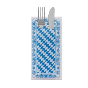 Besteckserviette Bavaria in Blau aus Linclass® Airlaid 40 x 40 cm, 75 Stück - Bild 1 von 5