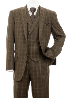 Men's 3 Piece Luxurious Suit With Vest Pants Two Button Two Side Vents Moden Fit - Image 1 of 3