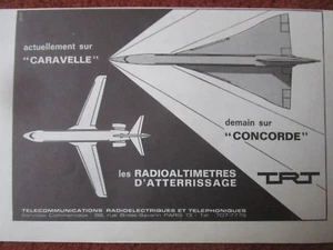 5/1965 PUB TRT RADIOALTIMETER RADIOALTIMETRE CONCORDE CARAVELLE FRENCH AD - Imagen 1 de 1