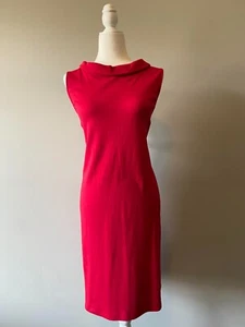 Talbots Women's Hot Pink Sleeveless A-Line Dress with Boat Neck NWT Size L - Picture 1 of 1