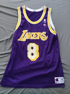 Kobe Bryant Los Angeles Lakers Vintage #8 Champion Rookie Jersey Purple Size 44 - Picture 1 of 8