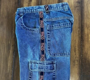 Vintage Paco Jeans Boys YOUTH Baggy Cargo Utility Skater Pants Size 16 - Picture 1 of 16