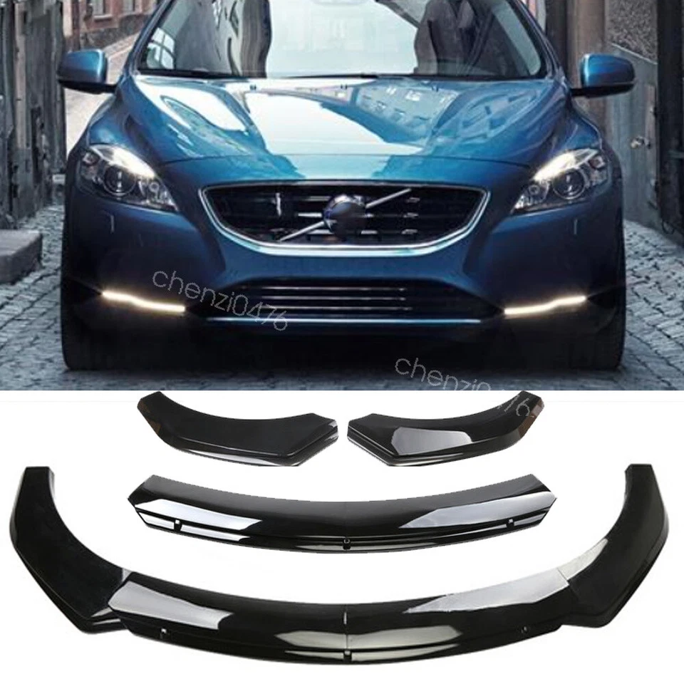 Front Bumper Lip Spoiler Splitter Body Kit For Volvo V40 V60 Protector Gloss Blk Foto 1 de 4