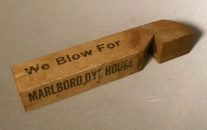 Vintage Holz Werbung Pfeife mit Papieretikett - Bild 1 von 8