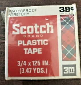 c.1960's NOS! Vintage School/Office Supplies-Scotch Brand Plastic Tape-Orig .39! - Picture 1 of 4