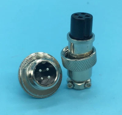 2 sets GX12  4 pin Aviation Plug & Socket WD12 Circular Connector Bulkhead Nut - Image 1 of 4