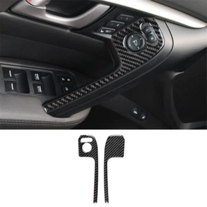 Pegatina de cubierta de panel de manija de puerta delantera borde de fibra de carbono para ACURA TL 2009-2014 - Imagen 1 de 15