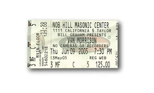 Van Morrison Authentic 2005 Original Concert Ticket 05/13/05 - Picture 1 of 2