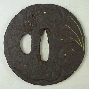 YI596 TSUBA Samurai Sword guard Japanese Katana Blade Vintage antique Art - Picture 1 of 12