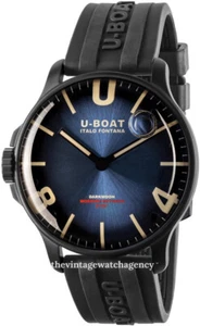 Nuevo reloj para hombre U-Boat DARKMOON 44 MM PANTERA esfera azul correa de cuero 9180 - Imagen 1 de 1