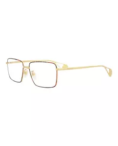 New Gucci GG-0439O 004 Gold Eyeglasses with Havana Trim 53/15/145 - Picture 1 of 4
