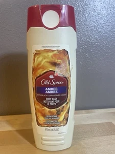 DISCONTINUED RARE Old Spice Amber Body Wash 16 OZ, NEW and UNUSED - Picture 1 of 3