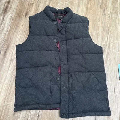 Banana Republic, colete inchado, masculino grande, cinza escuro - Imagem 1 de 3