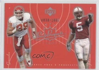 2003 Upper Deck Pros & Prospects /1800 Teyo Johnson Tony Gonzalez Rookie RC HOF - Image 1 of 2