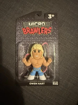 NEW Owen Hart Micro Brawlers Pro Wrestling Crate Exclusive Dark Side Of The Ring - Image 1 of 4
