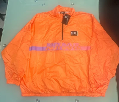 Nike Sportswear Women's Woven Pullover Jacket Oversized Fit Atomic Orange/Black - Image 1 of 4