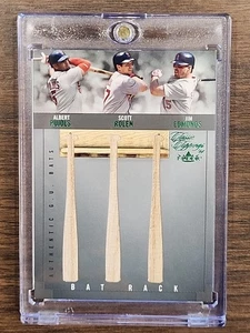 2004 Fleer Classic Clippings Bat Rack Green /175 Pujols, Rolen, Edmunds - Picture 1 of 2